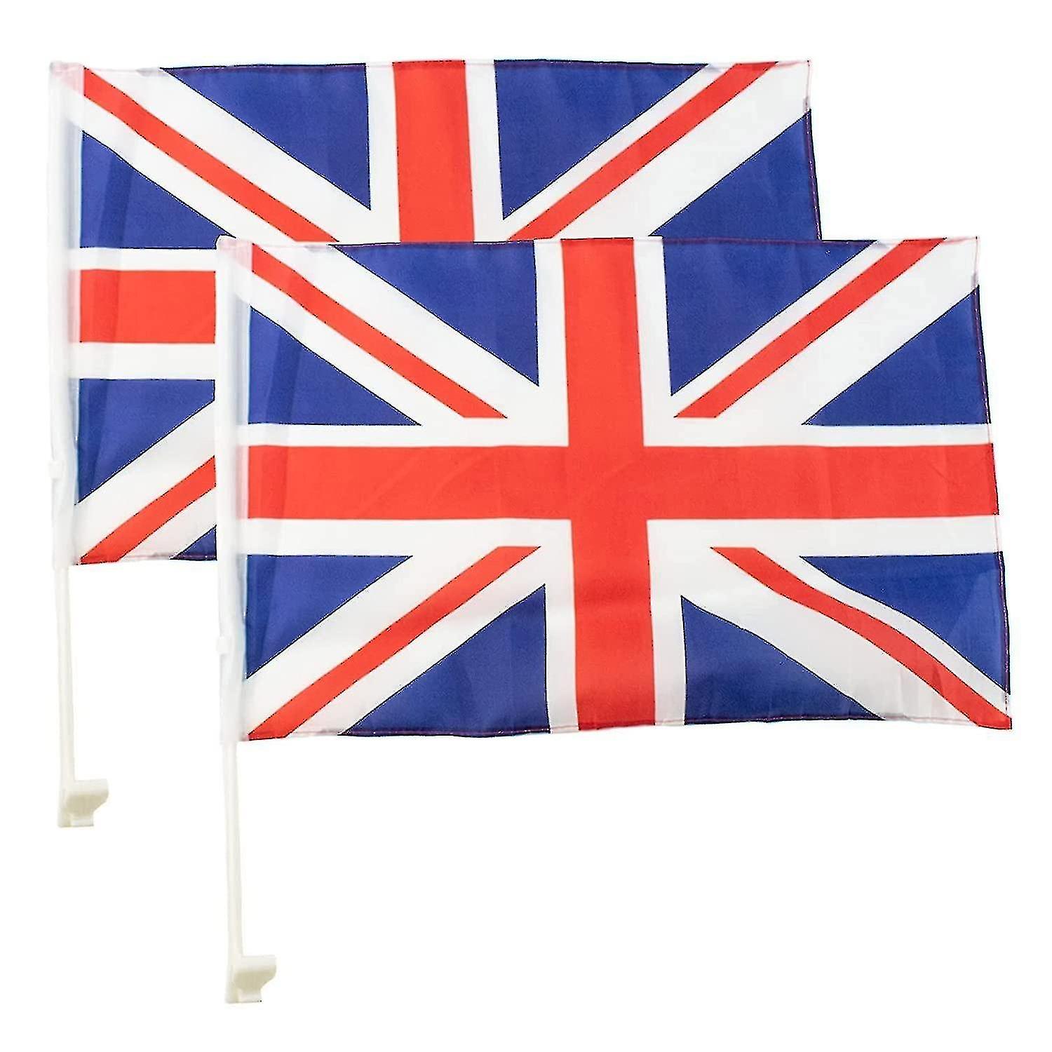 2 Pack Union Jack Car Flags
