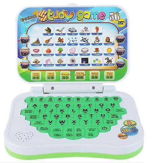 緑の漫画子供の学習マシン、折りたたみ英語学習教育玩具Az2735