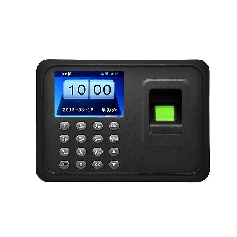Office Intelligent Password Hine Biometric Fingerprint Employee Checking-in Recorder Dc 5v Time Attendance Clock