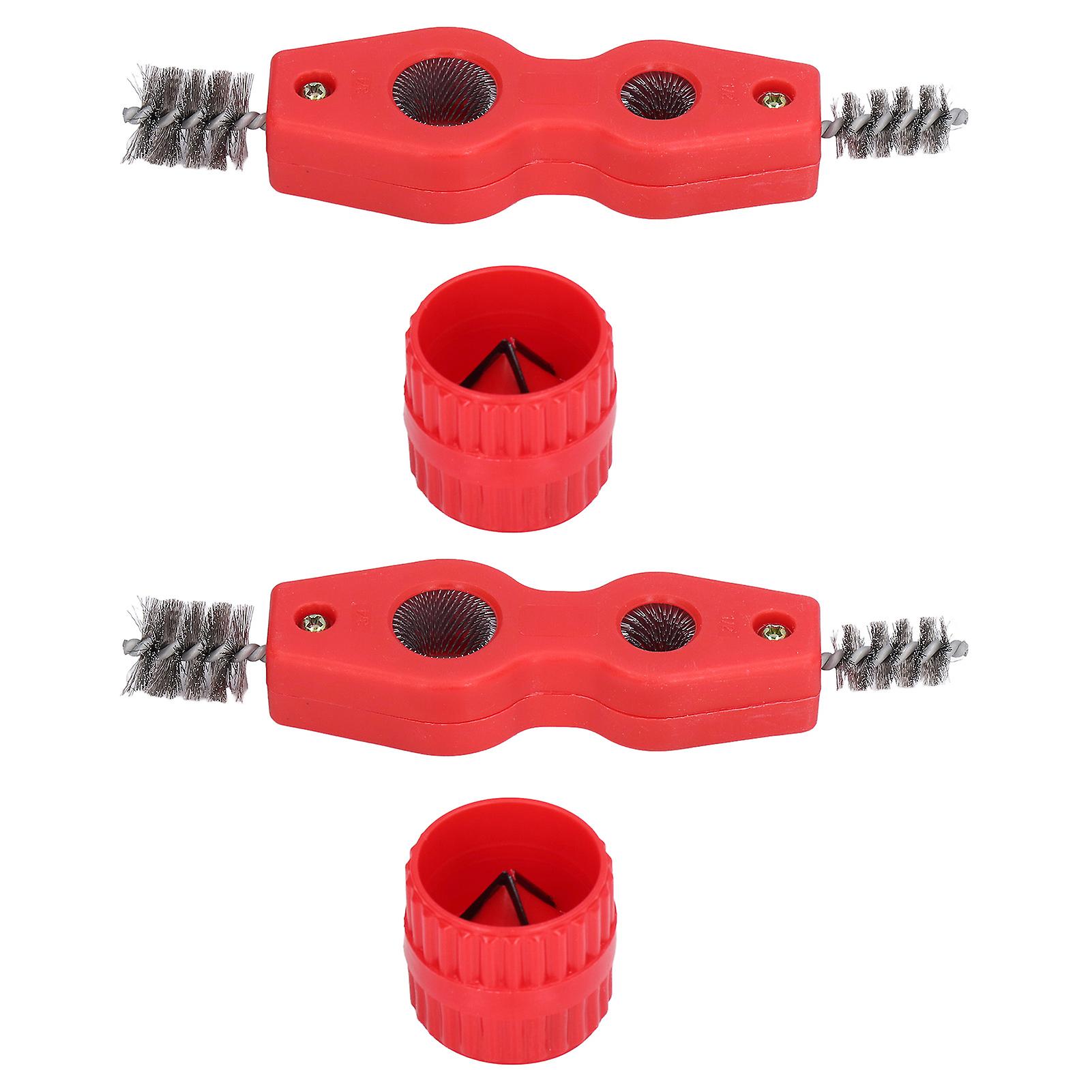 Copper Pipe Cleaner and Reamer Value Set 4 in 1 Rust Removal for Plumbers Soldering