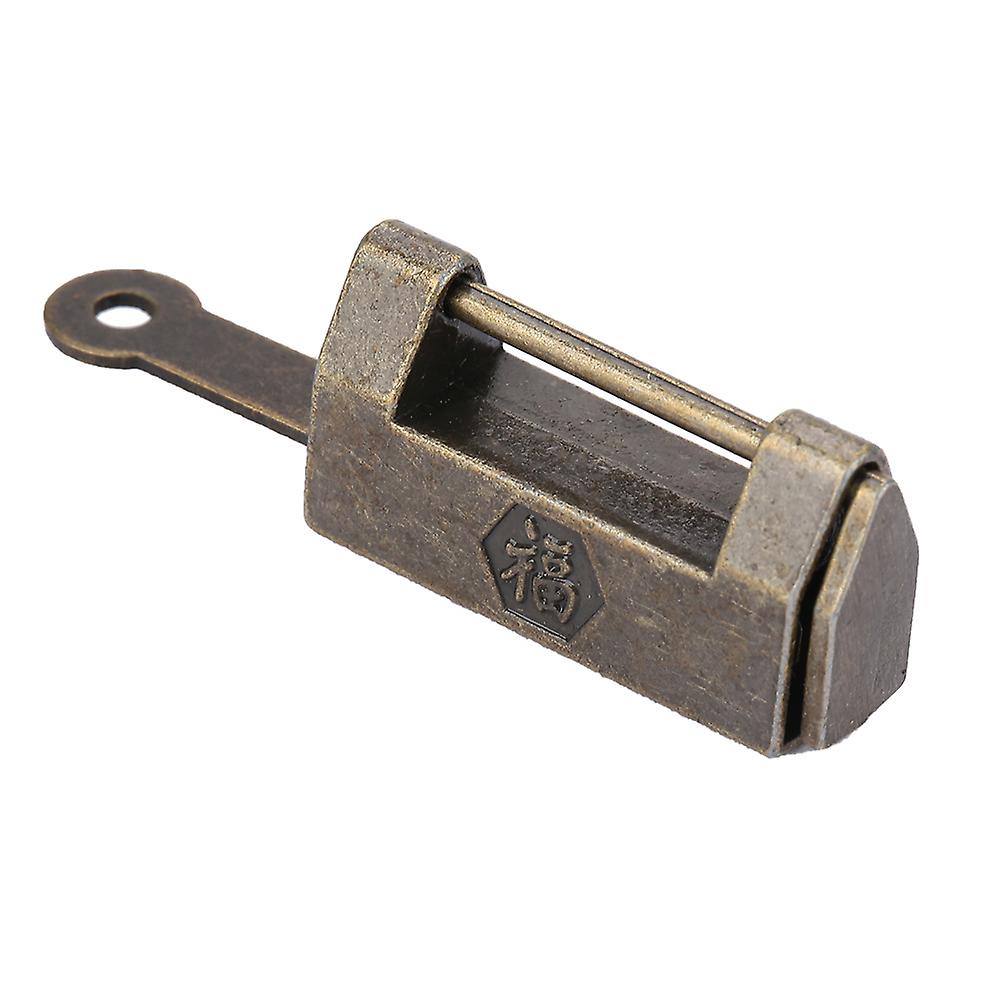 Vintage Chinese Padlock, Antique Retro Style, Key for Jewelry Box and Drawer (Small)