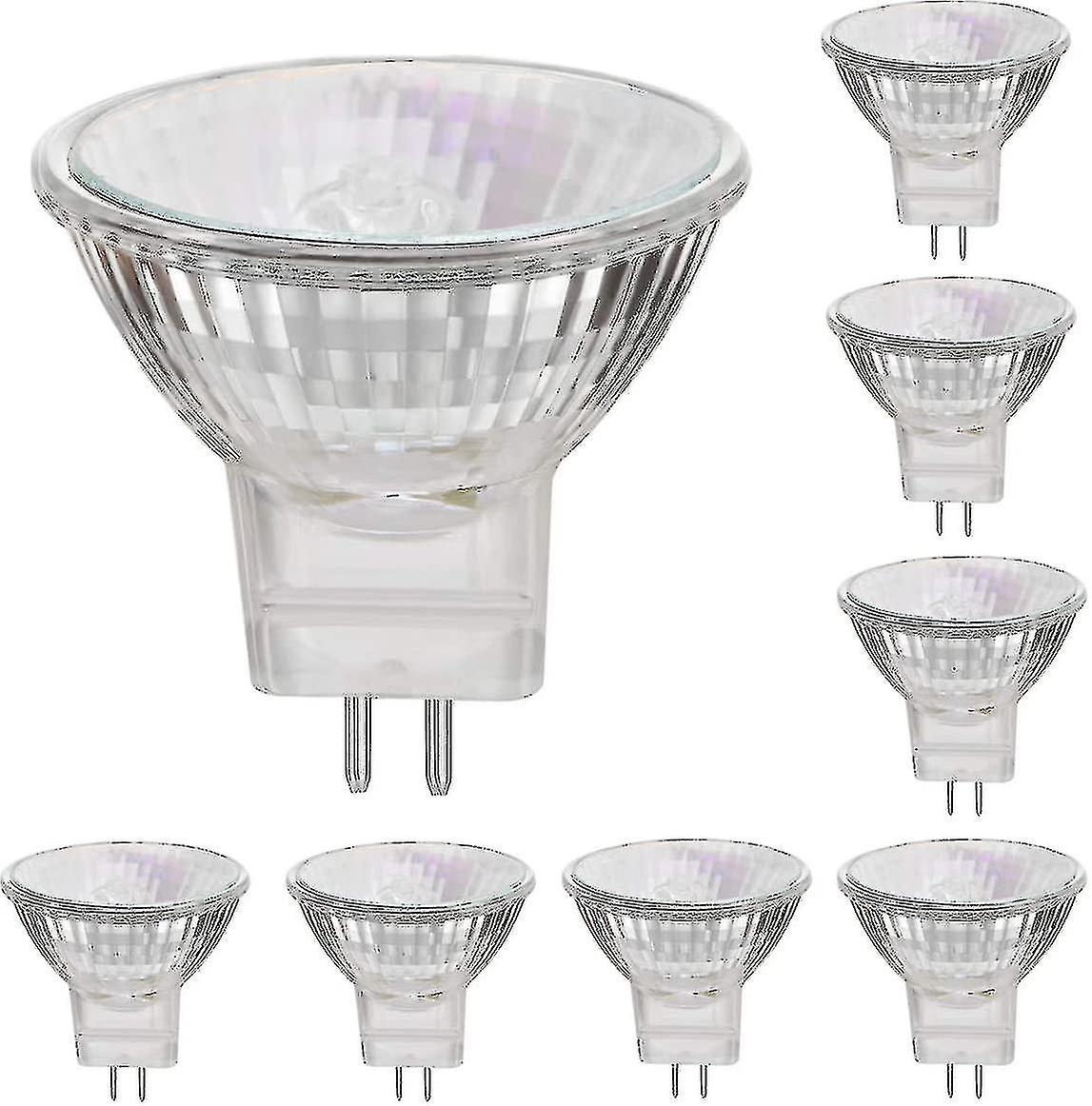 12v 35w Halogen Lamps Gu5.3 Spot Base Warm White, Dimmable, Pack Of 8