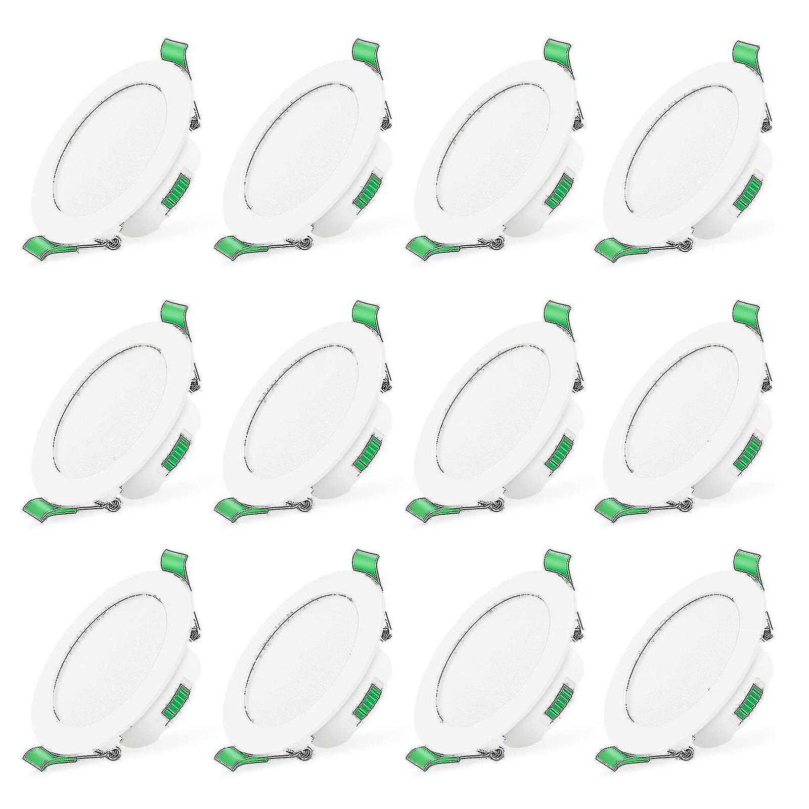 12pcs 7w White Led Downlight Recessed Ceiling Lights Slim Spot Light