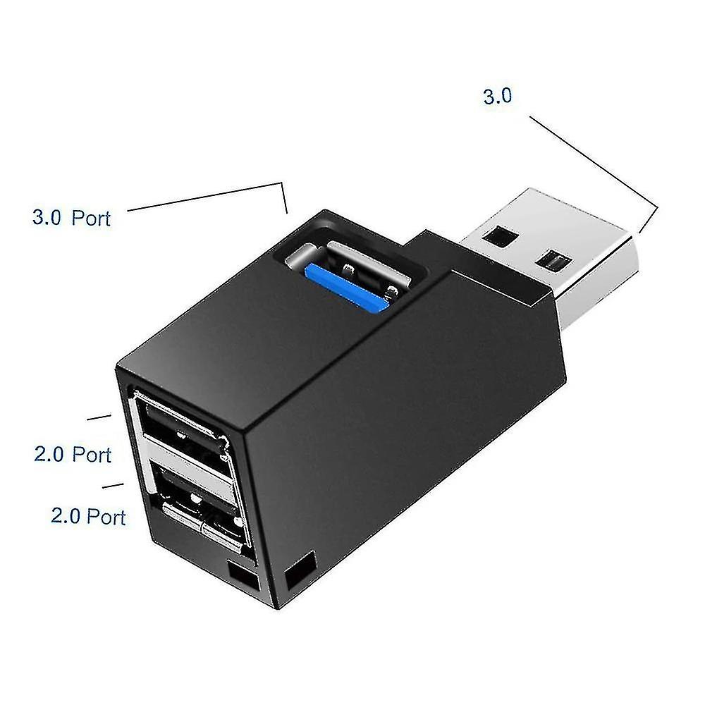 New 2023 Usb 3.0 3-port Hub,mini Wireless Stylish And Cute Splitter, Easy To Use