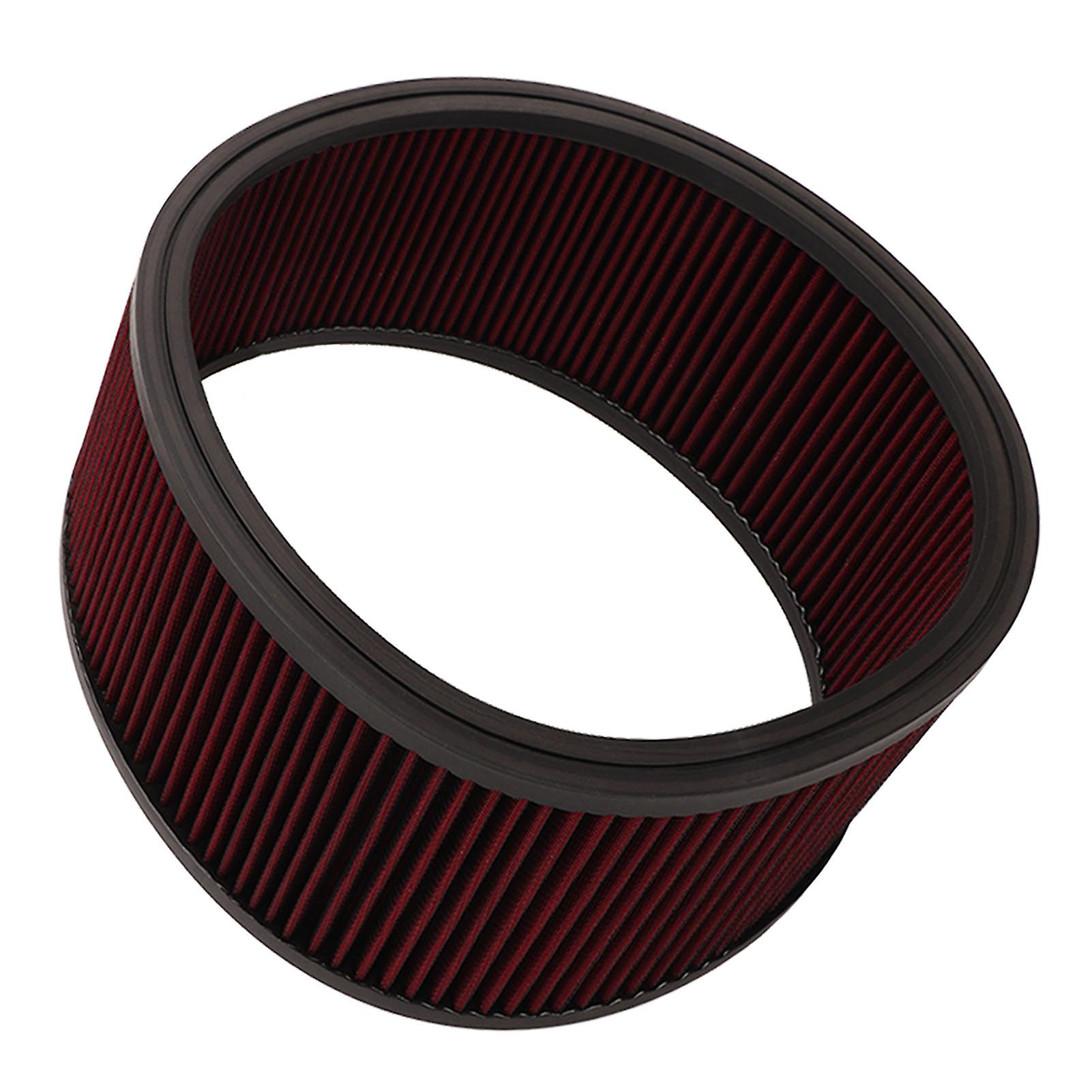 14x5 Inch Red Round Washable Reusable High Flow Air Filter Element
