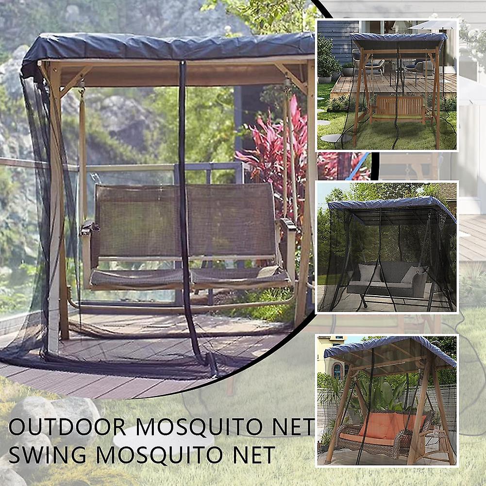 Mosquito Netting for Patio Porch Swing Net Outdoor Mesh Screen with Zipper Tent