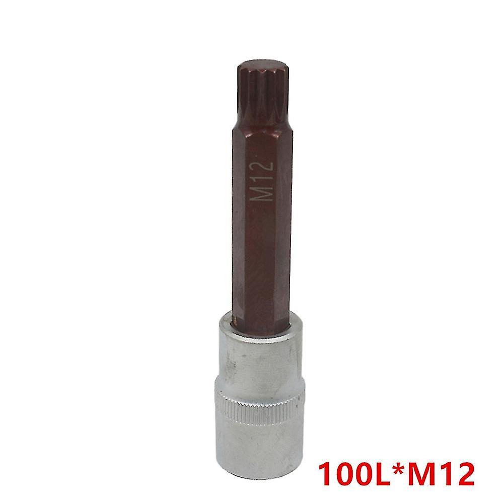 1 Pc Socket 1/2inch Torx Screwdriver Bit Pneumatic Bit Batch Head 12 Point M5-m12 55/100mm For Elect