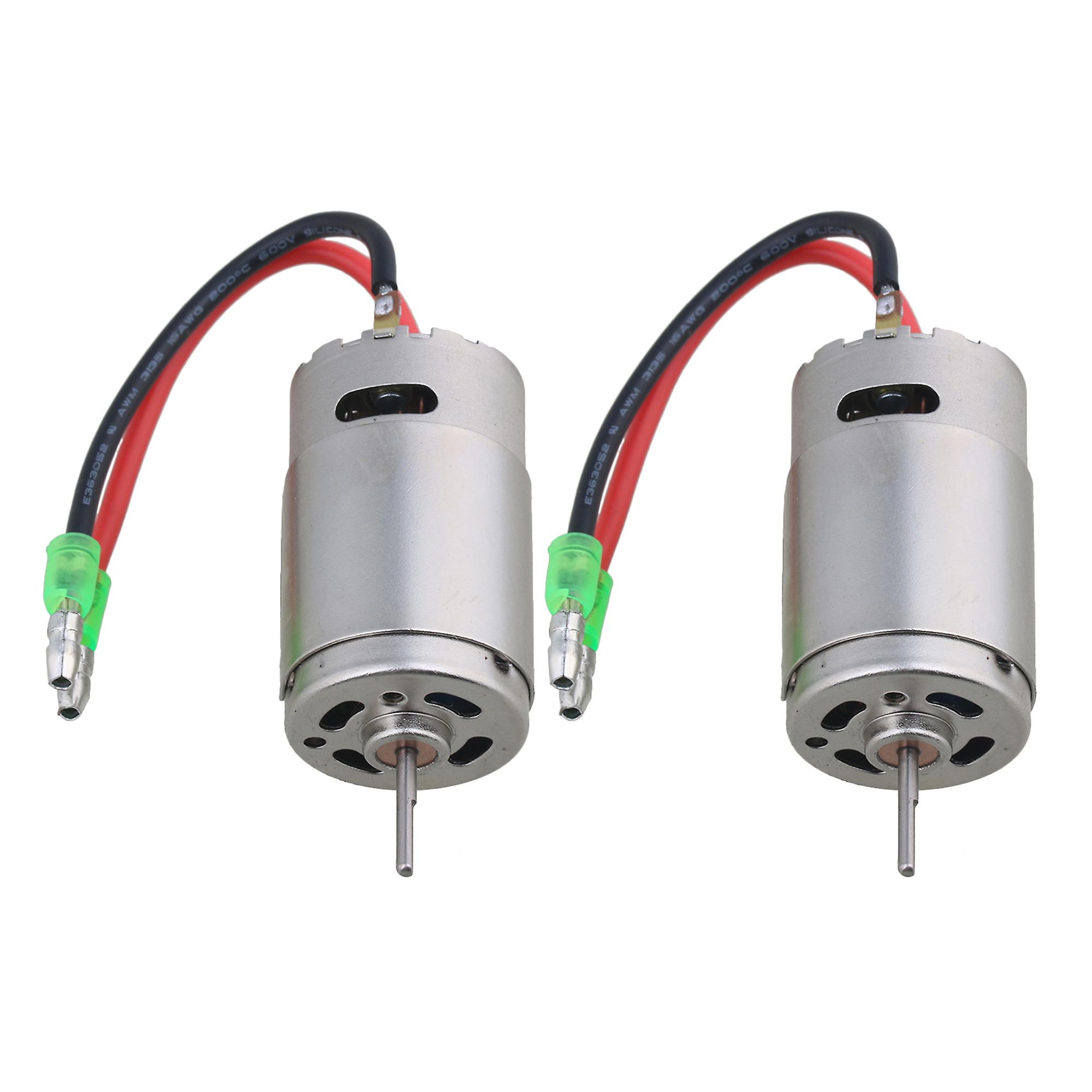 2pcs 7.2V-8.4V 21000RPM 390 Brush Motor with Wire for RC1:16 1:18 Car