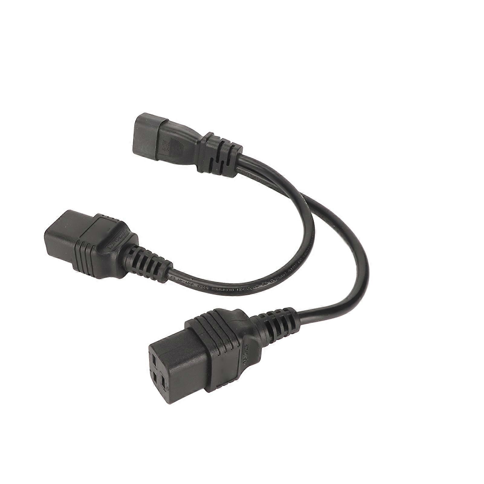 Iec320 C14 To Dual Iec320 C19 Power Cord Iec320 C14 To Dual C19 Y Splitter Power Cable 10a 250v 12.6in
