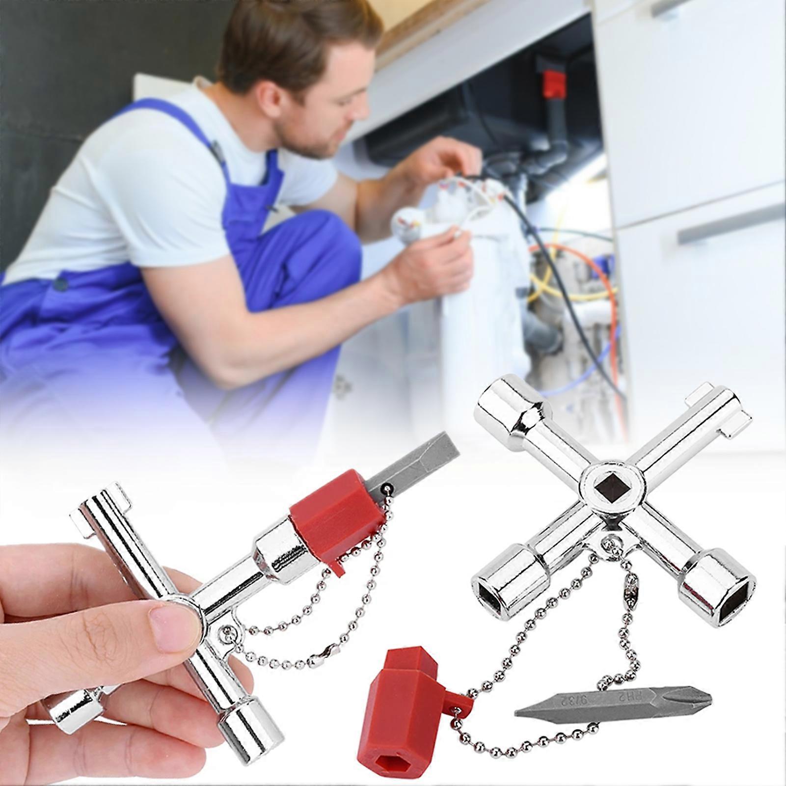 Tradional Universal Cross-Key Portable 4 Way Intersect Key Wrenches for Elevator