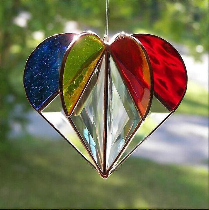 Multi-sided Heart Colourful Decoration Suncatcher Rainbow Maker
