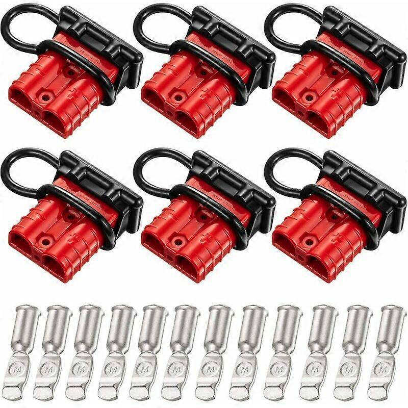 6 Sets 6-10 Gauge 50A Battery Quick Connector