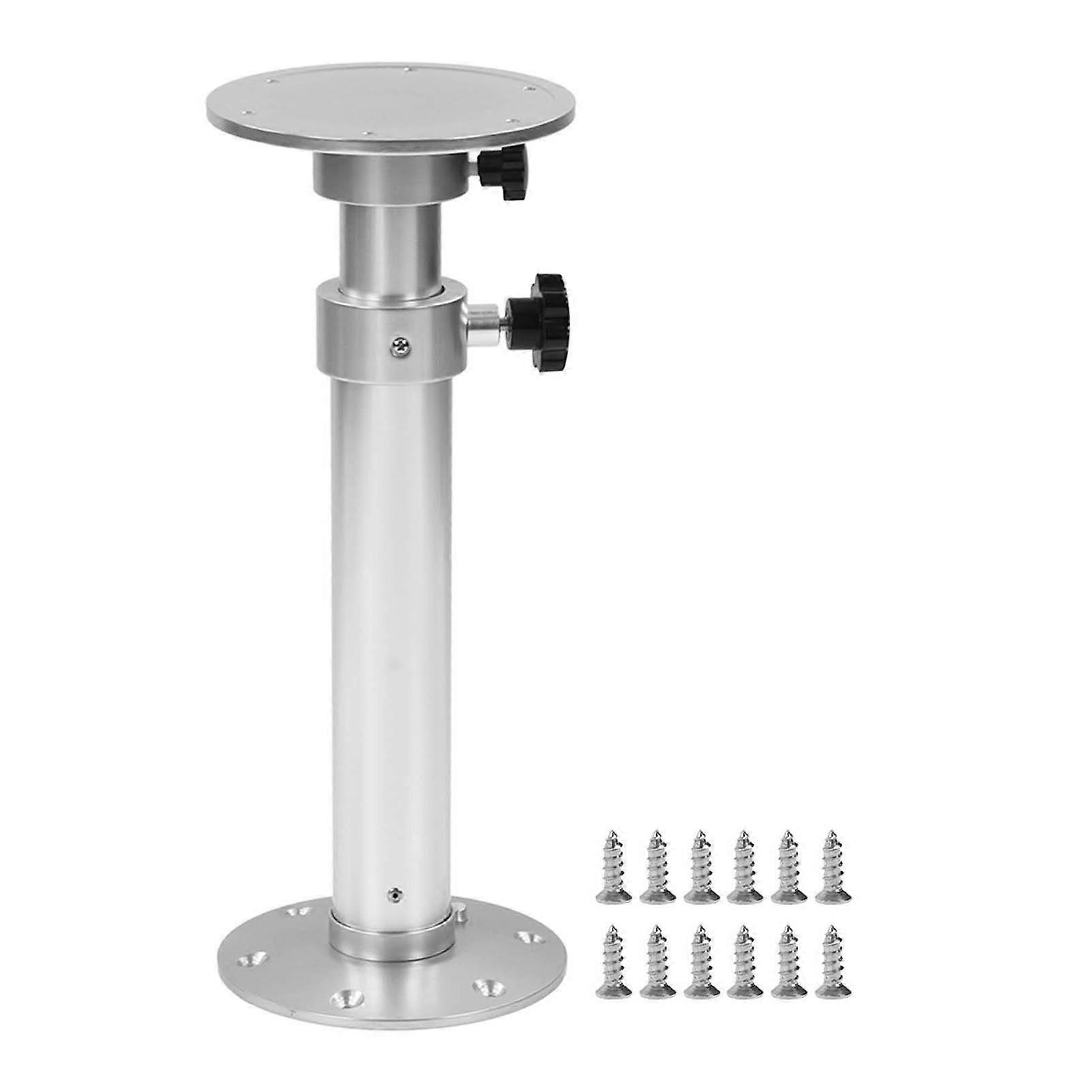 Table Pedestal Leg 445690mm Adjustable 360 Rotation Aluminium Alloy for RV Boat Yacht Home NO.07369