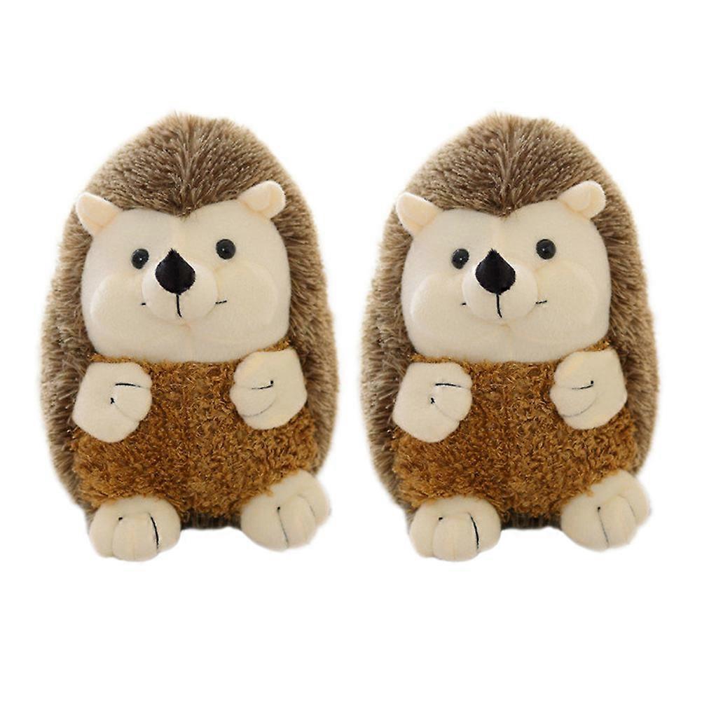 2pcs Adorable Little Hedgehog Plush Doll Simulation Hedgehog Plush Toys