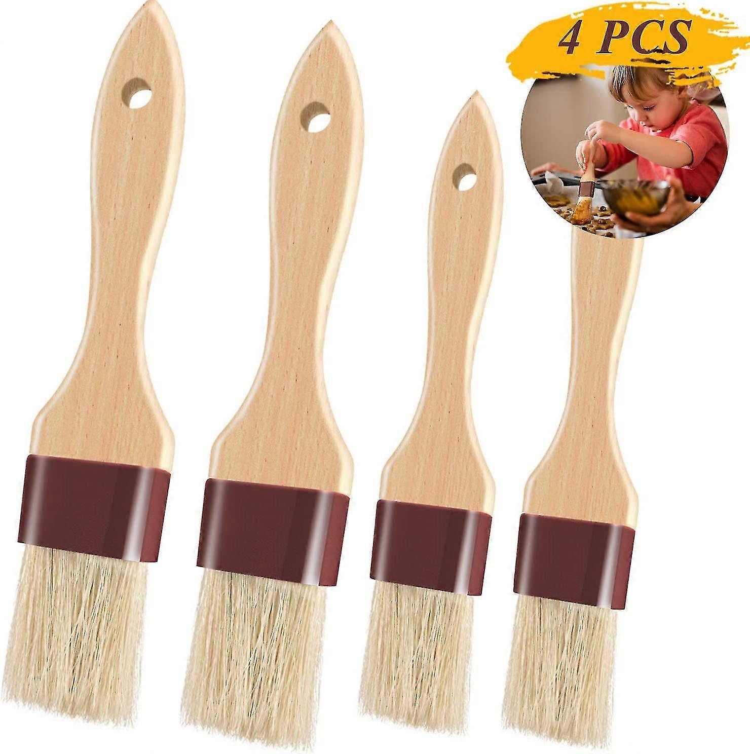 Pastry Brushes For Baking Basting Brush With Boar Bristles And Beech Hardwood