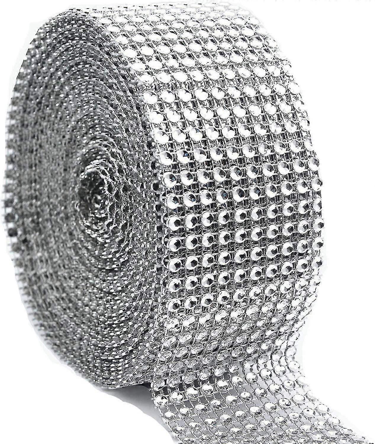 Sparkle Diamond Ribbon 10 Rows, Sliver