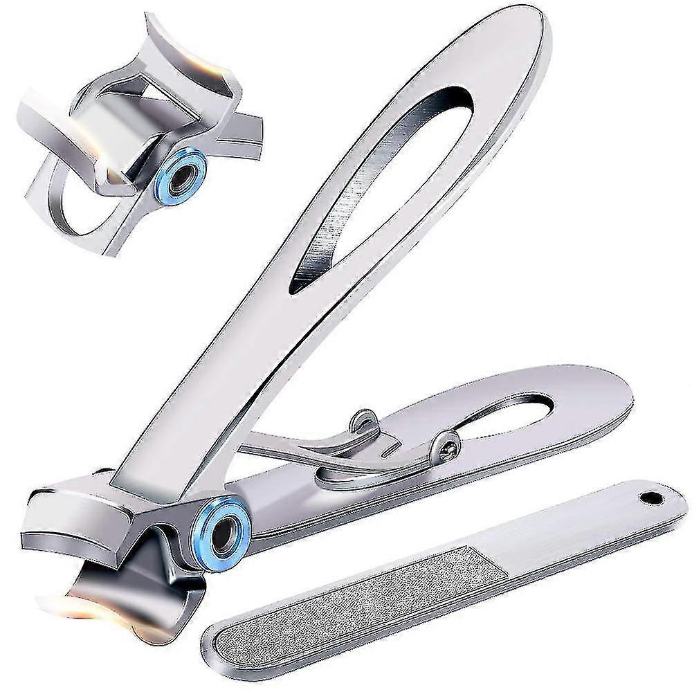 Nail Clippers Compatible With Thick Nails, 15mm Toenail Large Clippers , Silver Tw