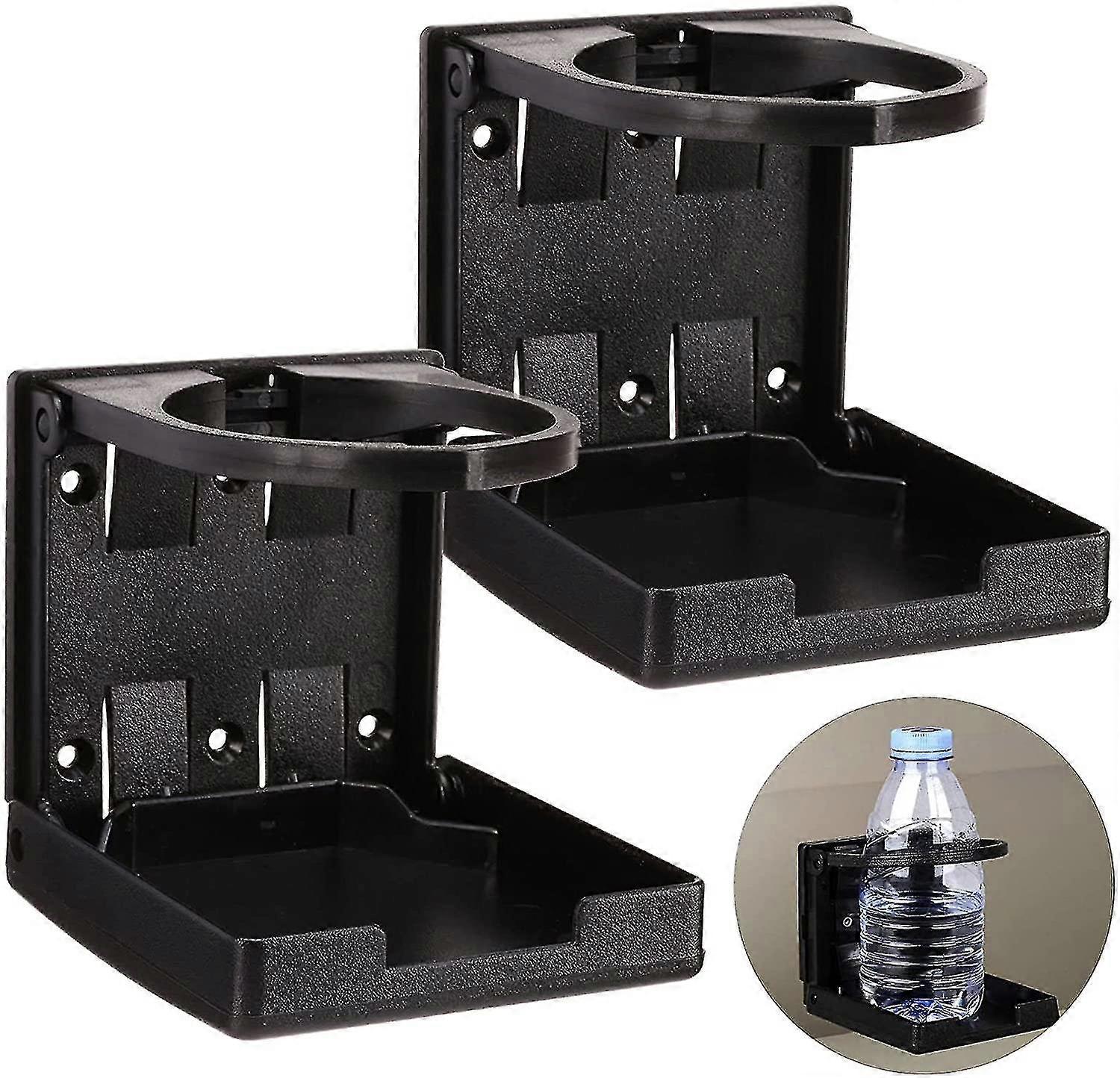 2 Pack Folding Cup Drink Holder, Universal Adjustable Automotive Drinking Cup