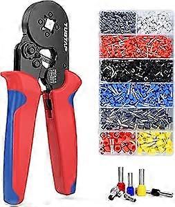 Crimping Tools Set -  Ferrule Crimping Tool with 1200 Wire Terminal Crimp Connectors Crimper Plier Set for 0.25-10 mm (AWG 23-7),HSC8 6-4