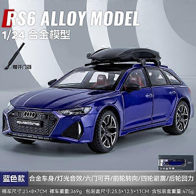 1:24 RS6 Avant Station Wagon Model Car Alloy Diecast Metal Sound Light Simulation Toy Vehicle Car Model For Kids Toys Gift