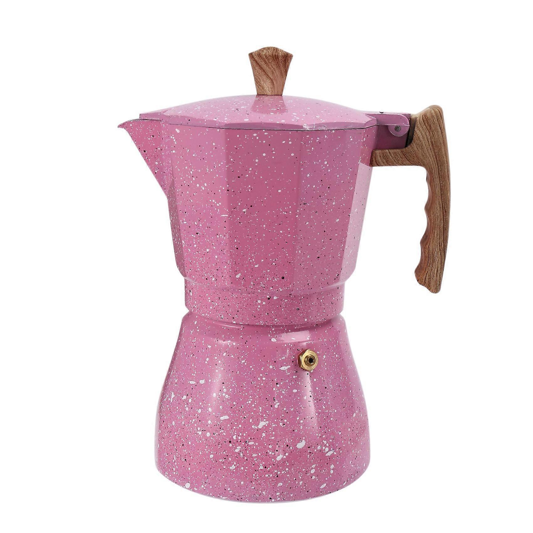 Latte Mocha Percolator Pot Stovetop Coffee Maker 300Ml Pink