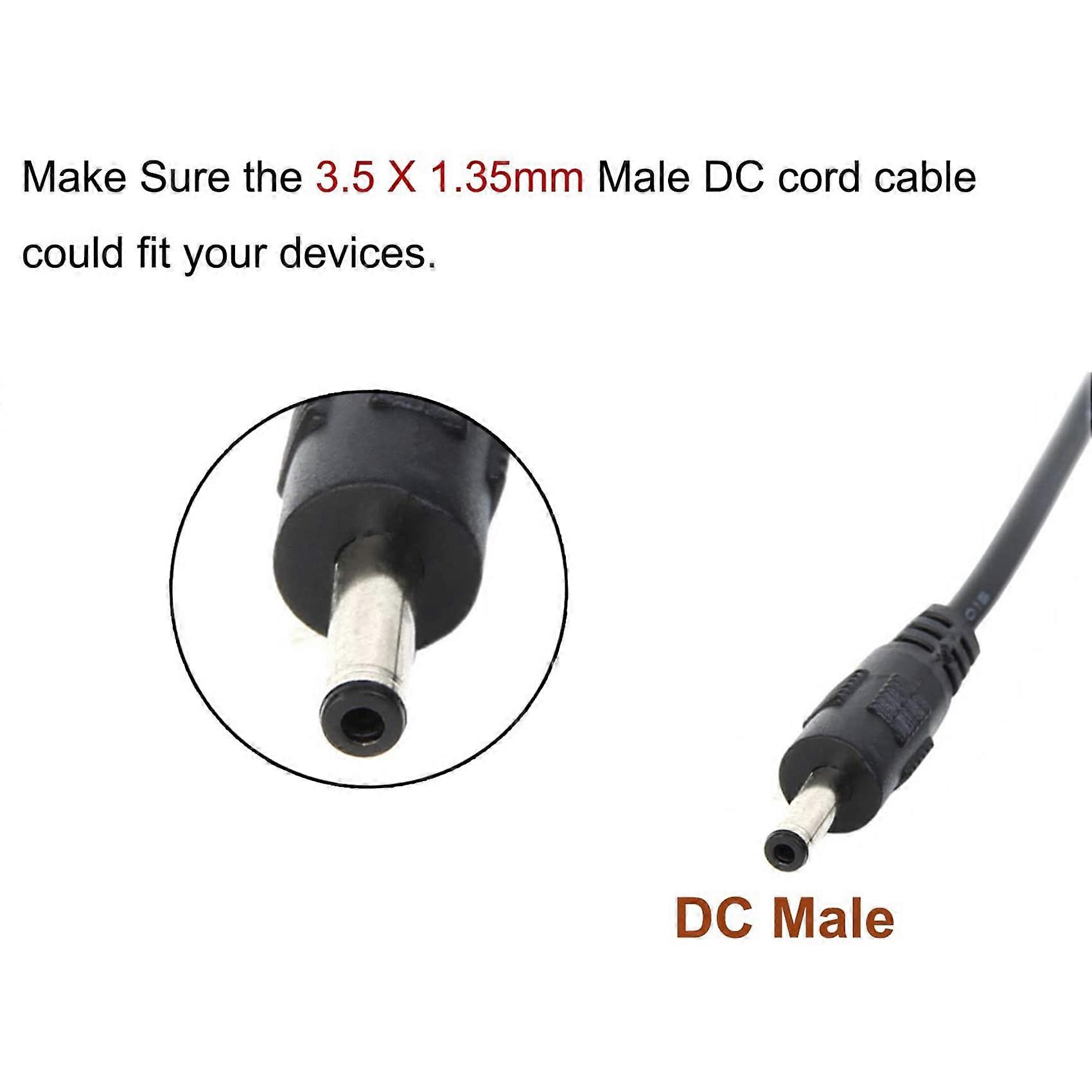 10 Pack x DC Power Male Plug Jack to Bare Wire Open