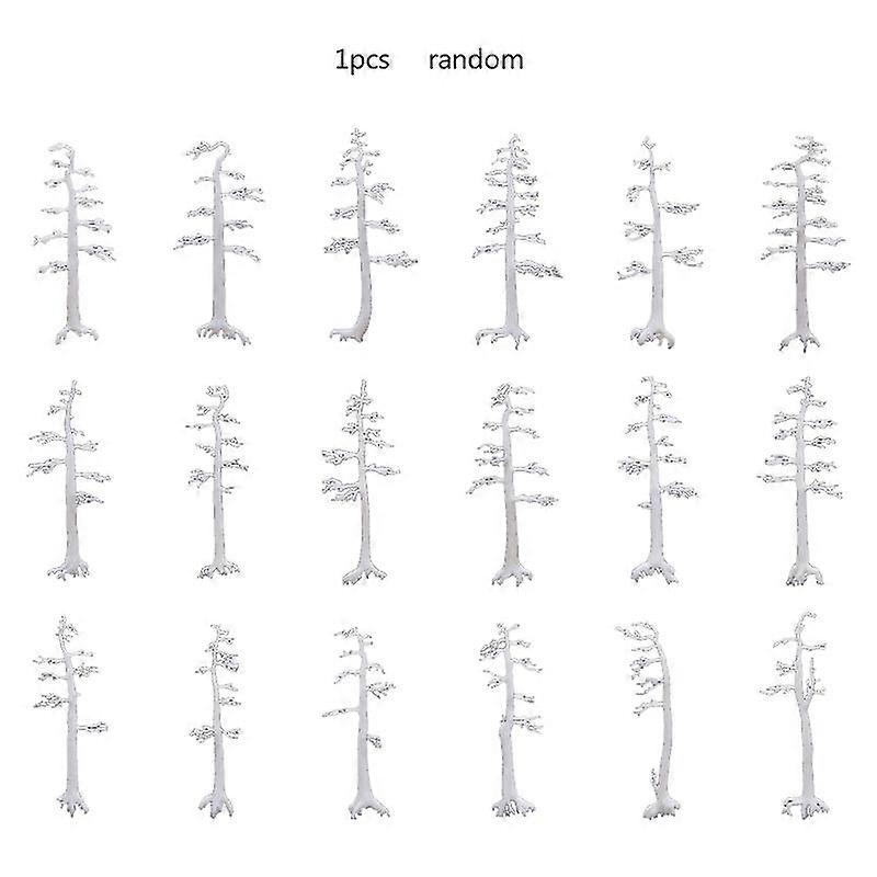 Mini Tree Model White 3d Stereoscopic Tree Resin Tree Model For Diy Landscape