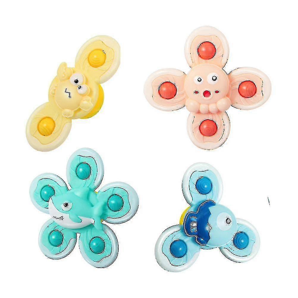 4-piece set of fingertip gyroscope desktop finger toy decompression children's suction cup rotating toy