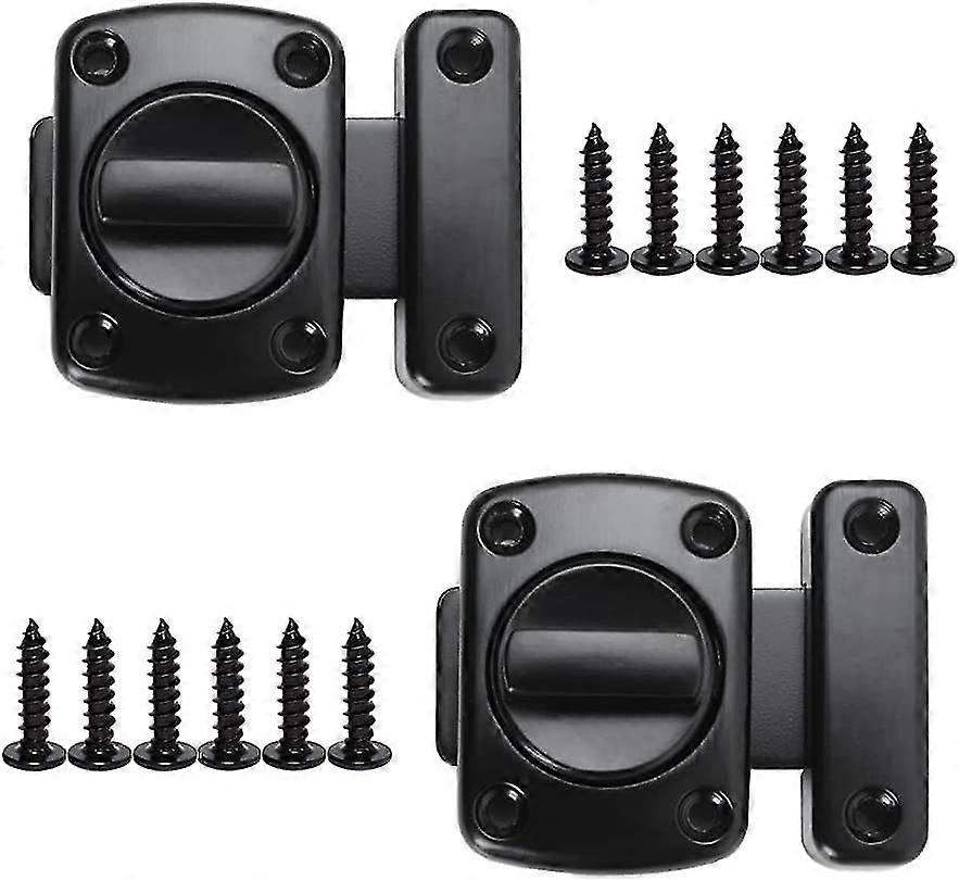 Latch 2 Pieces Door Latch Security Rotatable Lock Latch Door Latch Zinc Alloy Latches Latch Hook Wit