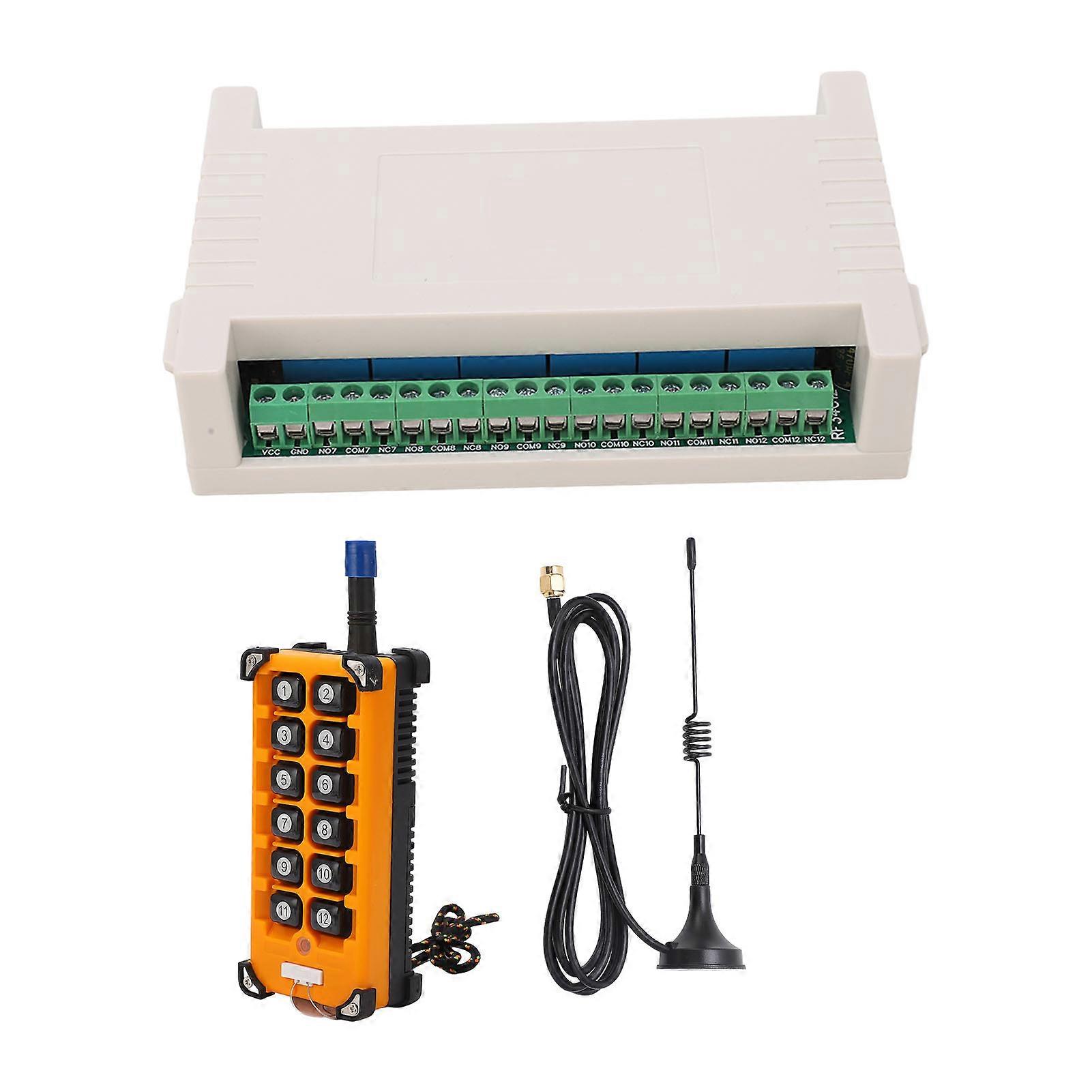 Encoder per telecomando 433M a 12 pulsanti con antenna Kit relè controller wireless a 12 canali DC24V NO.8551