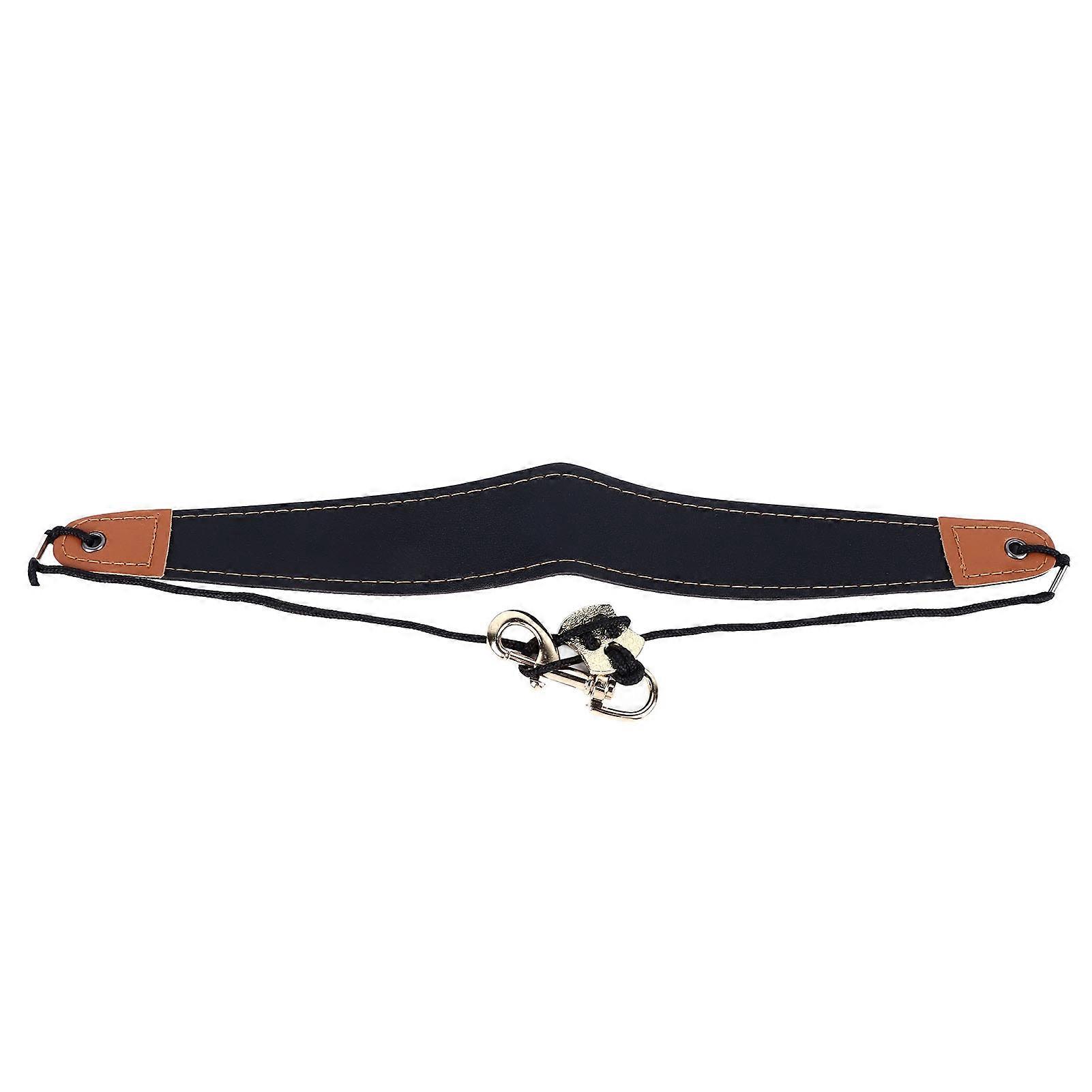 Saxophone Neck Strap Adjustable Leather Soft Sax Neck Harness for Adult Children