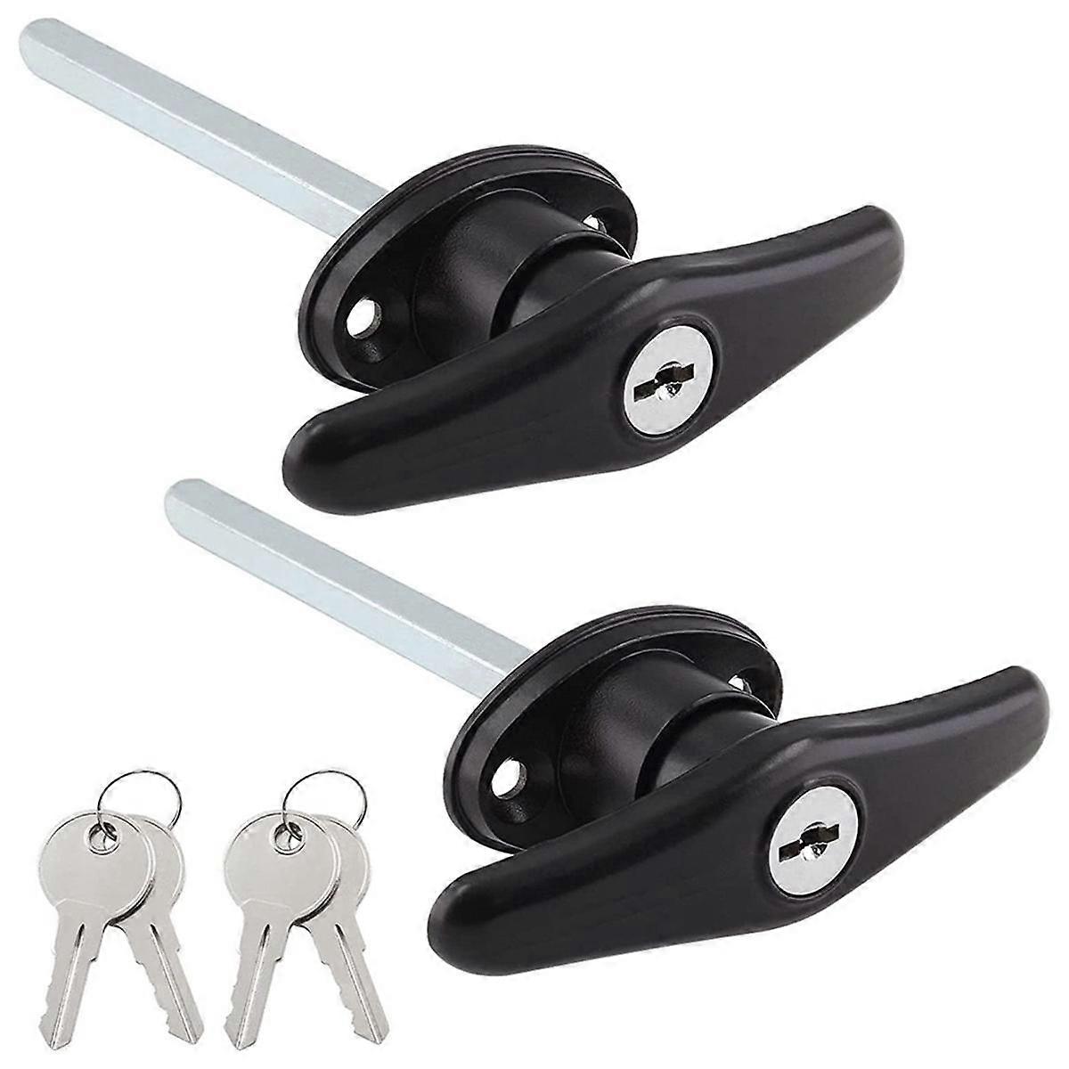 Truck Cap Locking T-Handles Campers Topper Lock, Campers Shell Locks and Keys T-Handle Canopy Replacement Lock T-Lock