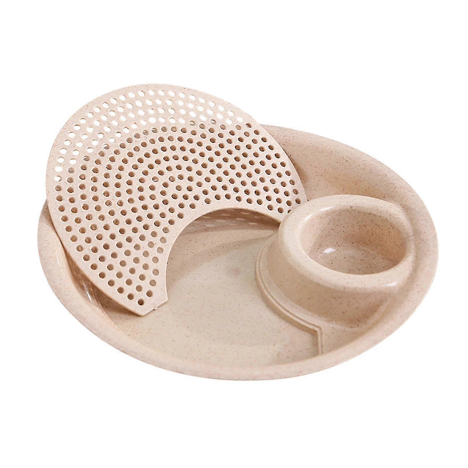 Plastic Dumpling Plates with Double drain with vinegar dish with Sauce for Party Chips and Salsa Plate Japanese Plate Dip