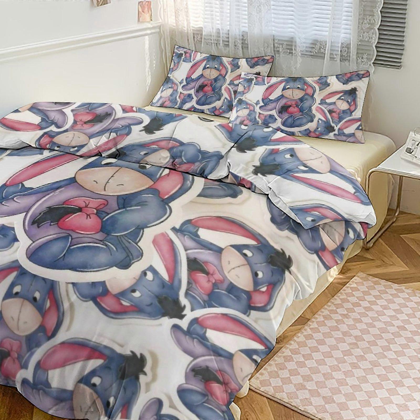 Lençóis g79 Conjunto de Cama com Estampa de Bisonho Padrão Conjunto de Edredom Enseada 3 Peças 1 Capa de Colcha e 2 Fronhas para Mulheres Homens Adolescentes tq79 Lençóis