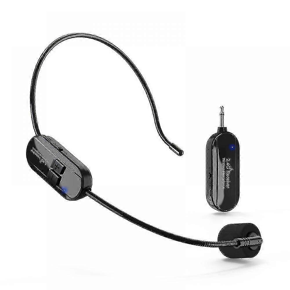 Microfone sem fio do fone de ouvido, 2.4g impermeável sistema de microfone sem fio à prova de suor para instrutor de fitness, spinning