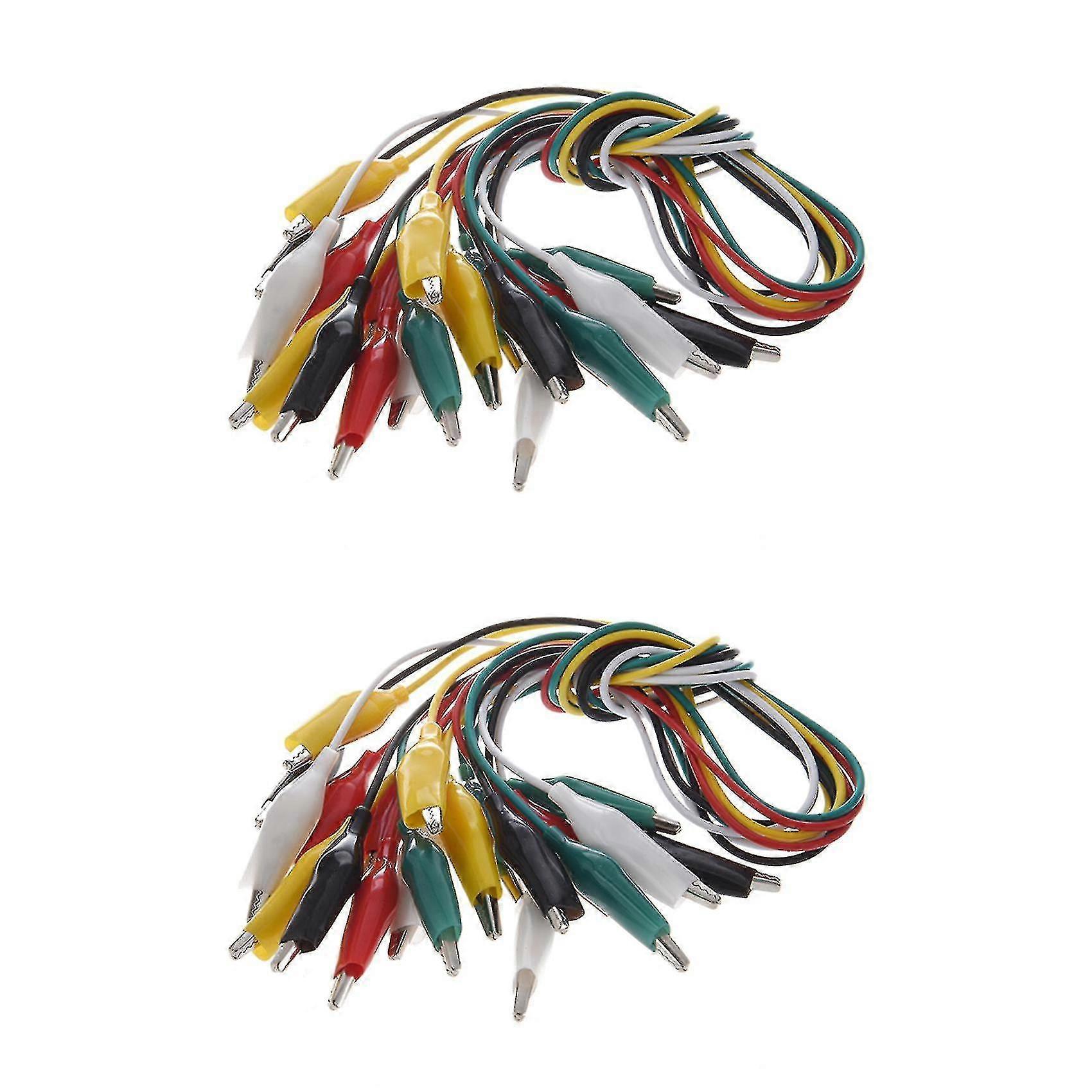 Compatible Withcompatible With10 Pcs 5-color Double Ended Alligator Clips Test Lead Jumper Wire