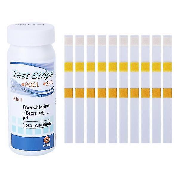 50pcs 3-in-1 Thermal Water Test Stripe Practical Water Quality Test Tool White