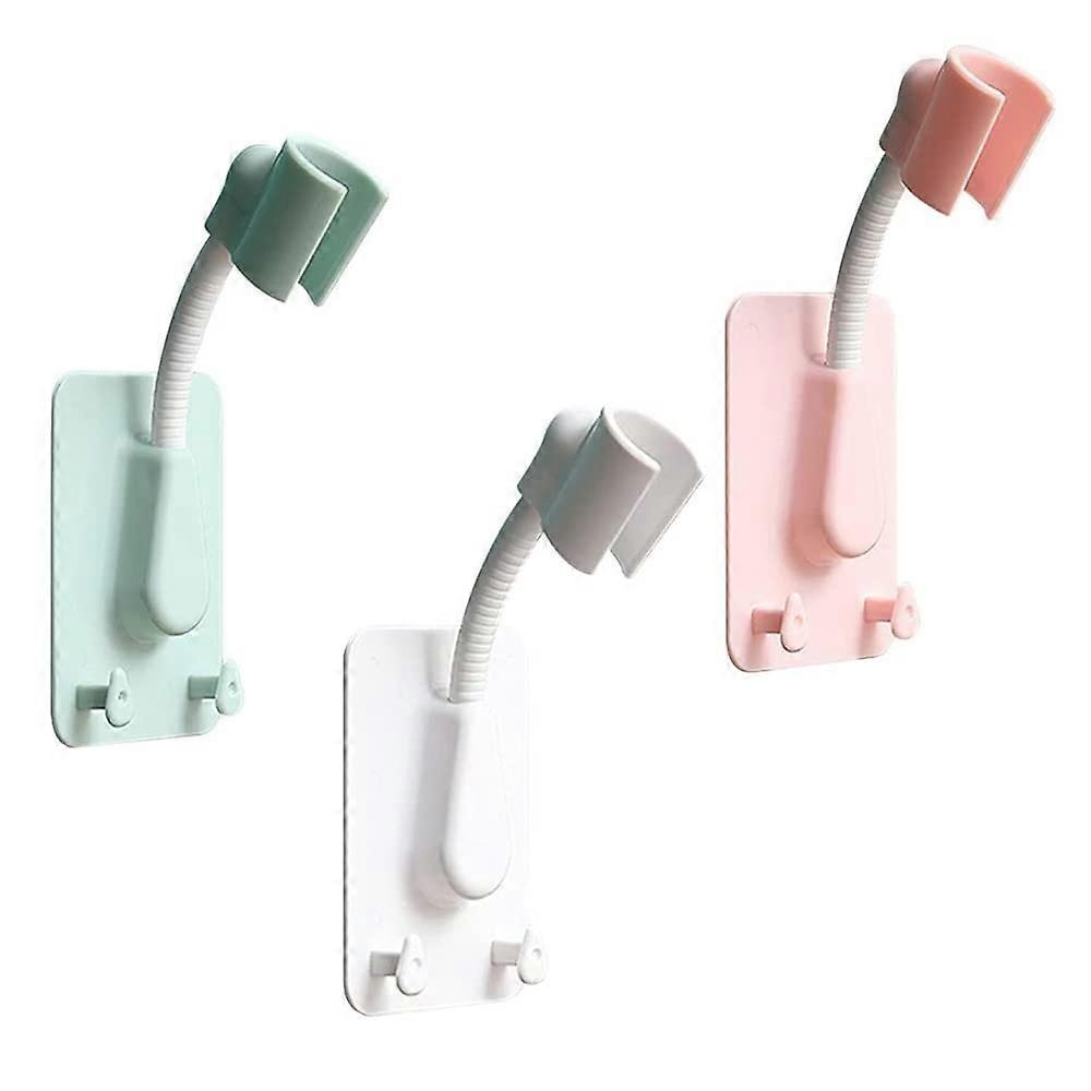 3 PCS Shower Head Holder Adjustable Shower Head Handheld Shower Bracket for Bathroom Paste-Type Shower Bracket