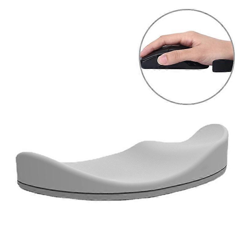Silicone Wrist Support Mouse Pad Grey Left Hand