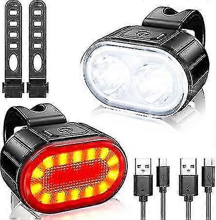 自転車ヘッドライトテールライトセット バオジ・エン・ヴェデットが示すように2個セット