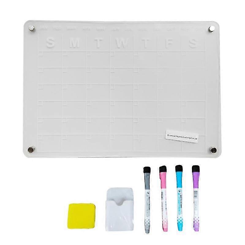 מגנט למקרר מגנטי ללא ניקוב קל לנגב מקרר לוח שנה אקרילי לוח ציור בית Supplie