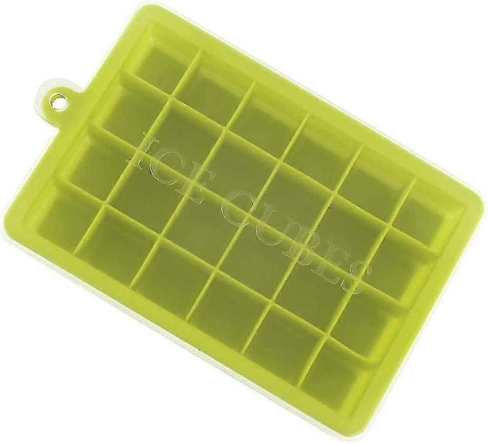 5pcs Silicone Ice Cube Tray With Lid, Silicone Ice Cube Mold, Cube Tray With 24 Blocks, For Water, Baby, Puree, Wine, Chocolate Whiskey