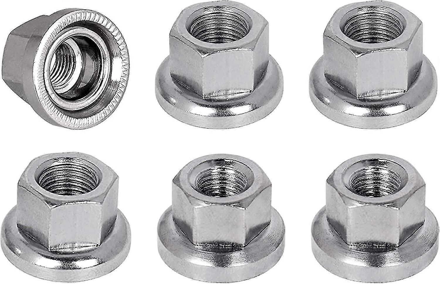 10pcs M10 παξιμάδια ροδών αξόνων, αντικατάσταση παξιμαδιών ροδών ποδηλάτων, μεγάλο παξιμάδι αξόνων φλαντζών πλήμνης M10 για ποδηλασία ποδηλάτων βουνού ποδηλάτων cy