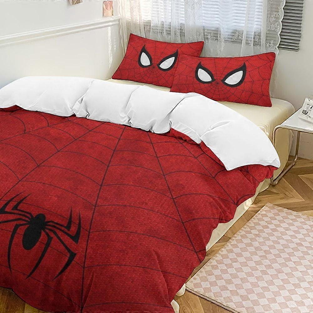 סט מצעים HF142 סט שמיכות מצעי ספיידרמן, סט מצעים 3 חלקים סט מיטה רכה וחמה עם שמיכת פוך אחת ו-2 ציפיות לחדר שינה כל העונה