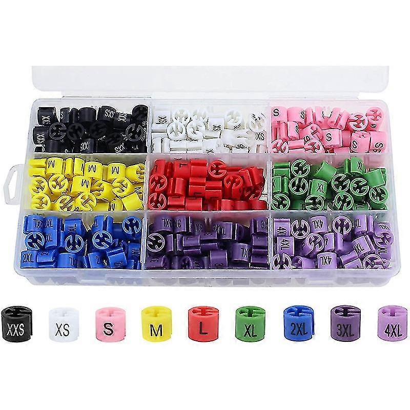 290 stuks Snap Retail Kleding Hanger Maat Markers Kledingstuk Tags Xxs tot 4Xl Grootte Codering Gekleurde Verdeler
