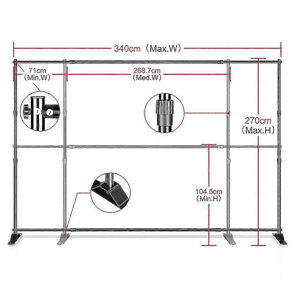 2.5x3m Backdrop Background Stand Frame Support System Muslin Green Screen With Oxford Bag For Photography Photo Studio Video