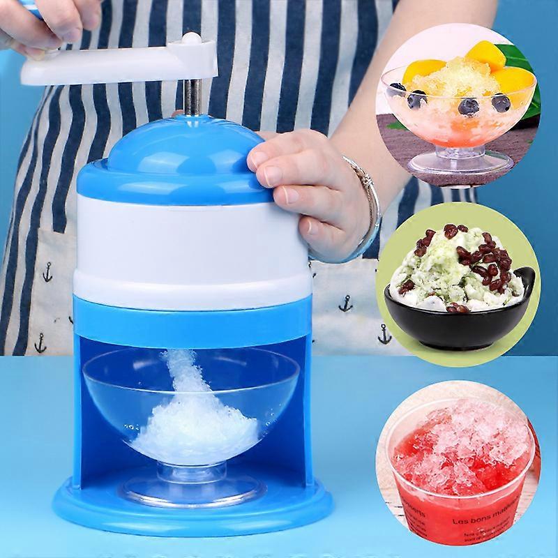 Portable Ice Crusher Manual Ice Shaver Crusher Crushing Snow Cone Maker Machine For Home Kitchen