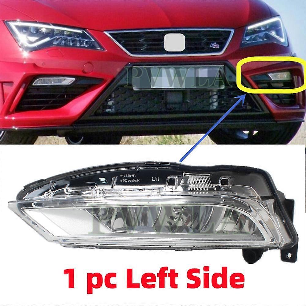 Front Bumper LED DRL Daytime Running Lights Fog Light Lamp 575941699A 575941700A For Seat Leon 2017 2018 2019 2020 2022