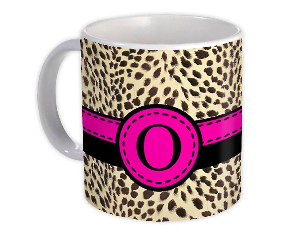 Gift Mug: Monogram Letter O Cheetah