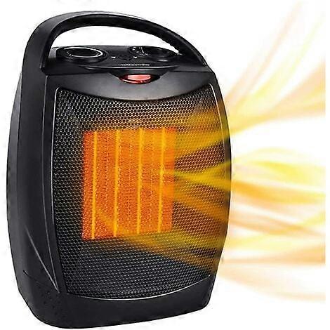1500W Energy Saving Fan Heater, PTC Heater with Tip-over Protection and Overheat Protection, 3 Modes, Compact Heater
